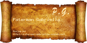 Paterman Gabriella névjegykártya